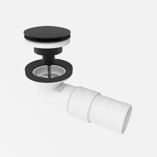 Avløp PUM pop-up servant m/overløp 40mm sort matt