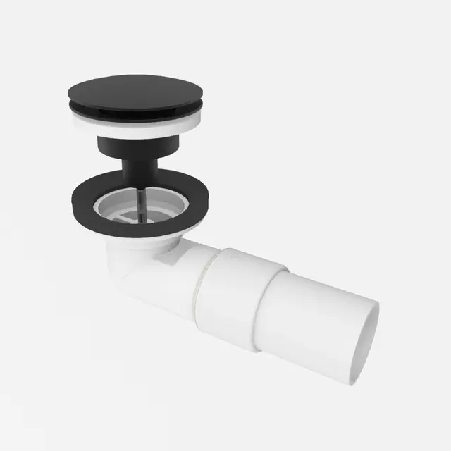 Avløp PUM pop-up servant m/overløp 40mm sort matt 