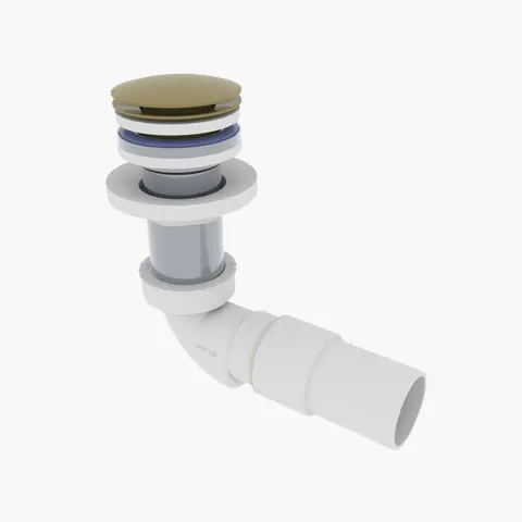 Avløp PUM pop-up benkeplate 40mm gull