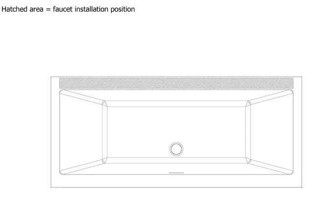 Badekar KVADRAT DUO 170 170x75x62cm hvit 