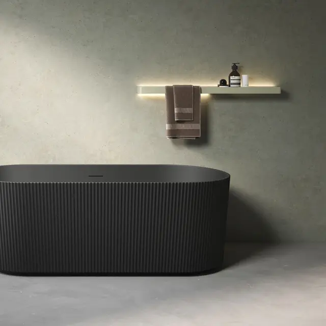 Badekar MORVIGA 150 150x75x58cm sort matt 