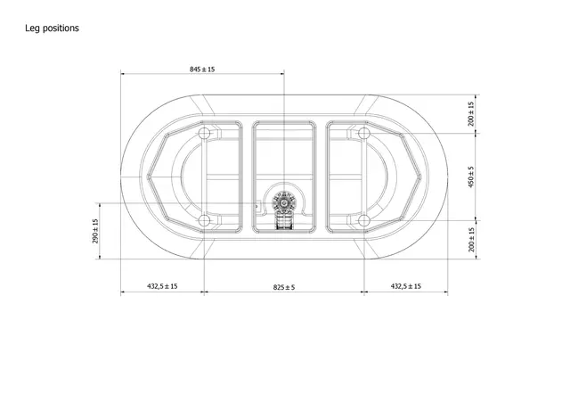 Badekar RAND 170 170x85x60cm hvit 