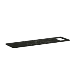 Badekarsbro solid surface 85cm mørk grå stein