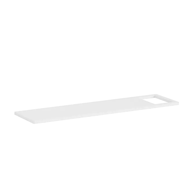 Badekarsbro solid surface 85cm hvit matt 