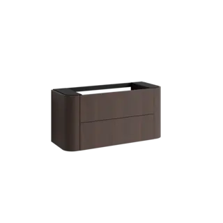 Servantskap buet MIE 120 120x46x57cm rille mørk eik finér