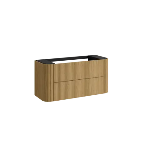 Servantskap buet MIE 120 120x46x57cm bølge eik finér