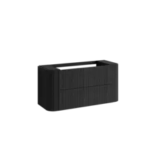 Servantskap buet MIE 120 120x46x57cm bølge sort eik finér