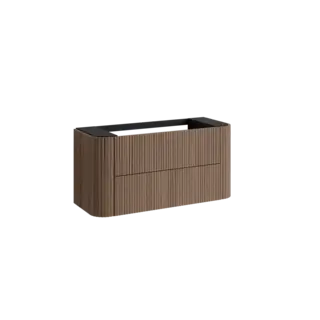 Servantskap buet MIE 120 120x46x57cm bølge valnøtt finér