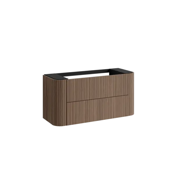 Servantskap buet MIE 120 120x46x57cm bølge valnøtt finér 