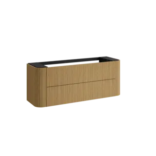 Servantskap buet MIE 150 150x46x57cm bølge eik finér