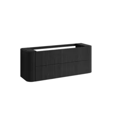 Servantskap buet MIE 150 150x46x57cm bølge sort eik finér