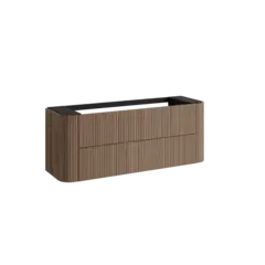 Servantskap buet MIE 150 150x46x57cm bølge valnøtt finér