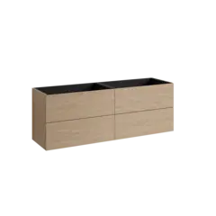 Servantskap slett hylle MIE 200 200x46x57cm skandinavisk eik