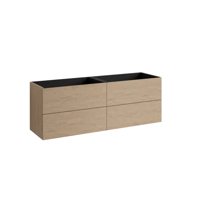 Servantskap slett hylle MIE 200 200x46x57cm skandinavisk eik 