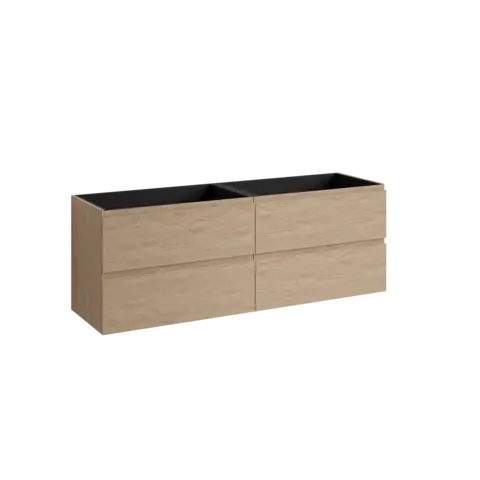 Servantskap fingergrep hylle MIE 200 200x46x57cm skandinavisk eik