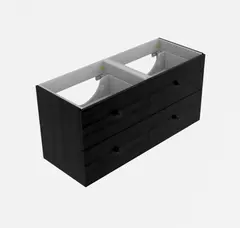 Servantskap slett MIE 160dbl 160x46x57cm sort eik pvc