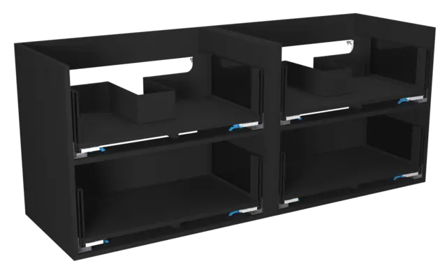 Servantskap ramme MIE 160dbl 160x46x57cm sort eik 