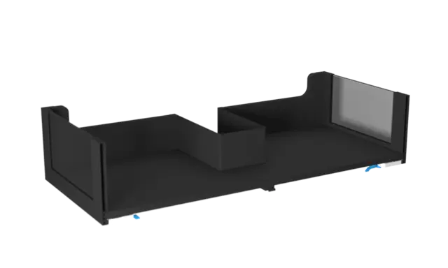 Servantskap bølge MIE DEMI 120 120x46x29cm sort eik finer servant x1 