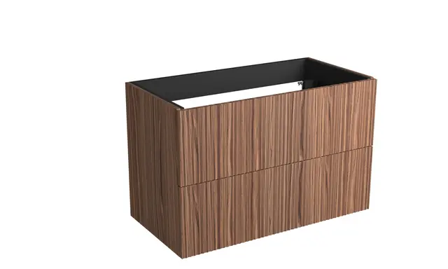 Servantskap bølge MIE 90 slim 90x39x57cm valnøtt finer 