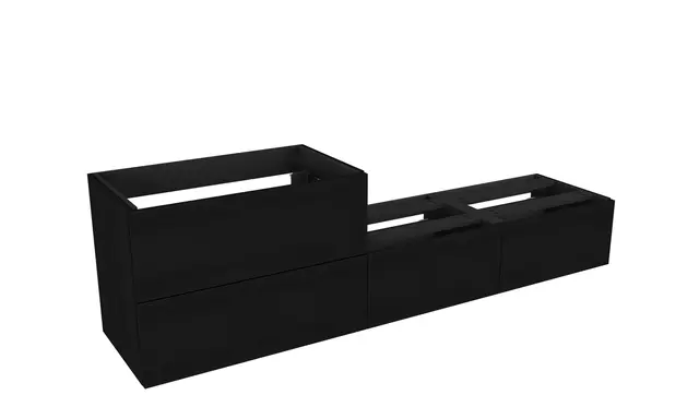 Servantskap slett MIE SMART 200 200x46x57cm sort eik servant x1 