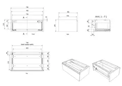 Sideskap slett MIE DEMI 80 80x46x29cm skandinavisk eik