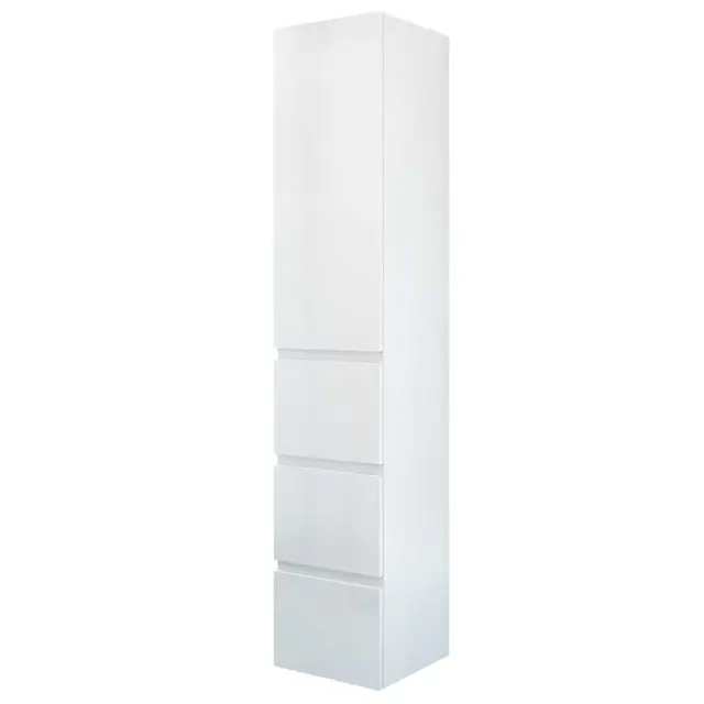 Høyskap fingergrep MIE 176 3S 176x35x35cm hvit matt lakk 