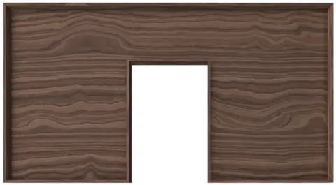 MIE skuffeinnredning senter 890mm Valnøtt