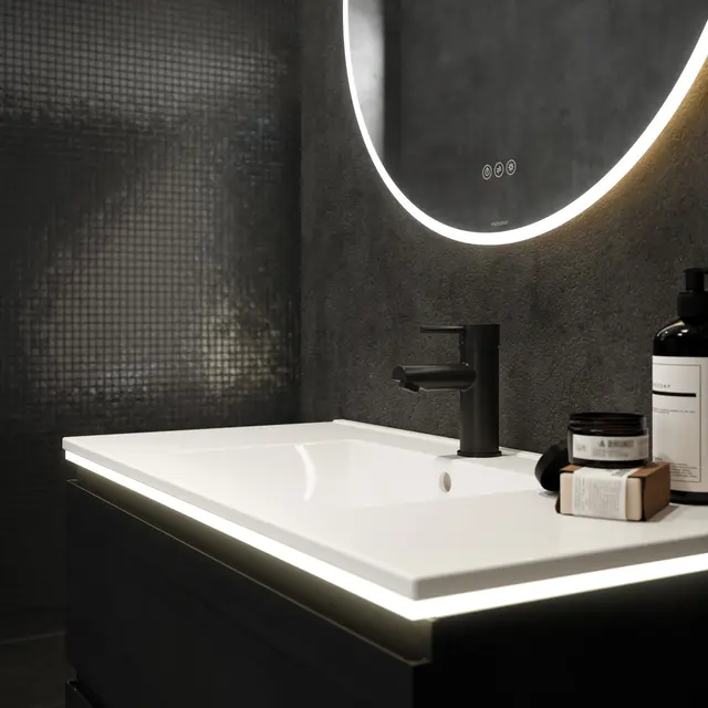 LED lyslist under servant 140 140x46cm justerbar lysfarge 