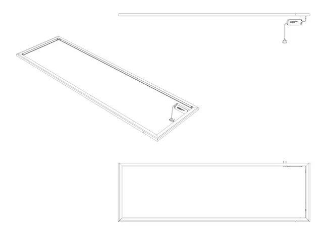 LED lyslist under servant 140 140x46cm justerbar lysfarge 