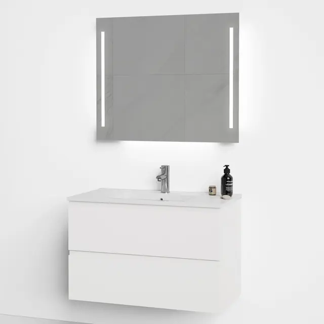 Sservantskap fingergrep MIE 80 80x46x57cm hvit lakk 