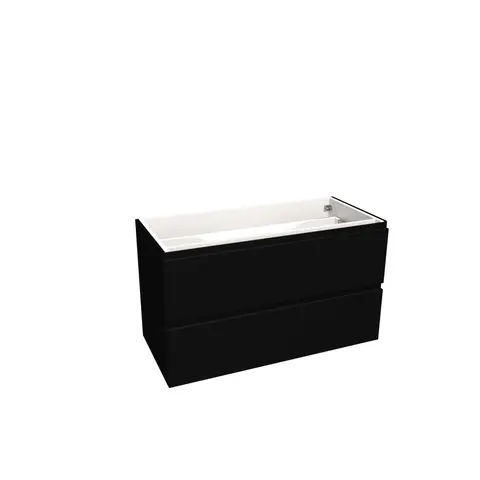 Servantskap fingergrep MIE 100 100x46x57cm sort matt pvc