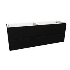 Servantskap fingergrep MIE 160dbl 160x46x57cm sort matt pvc