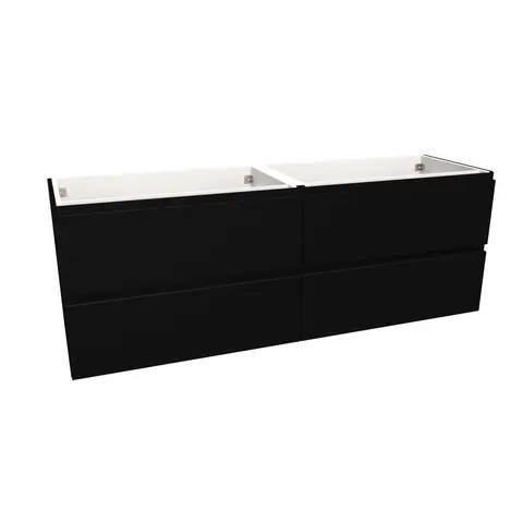 Servantskap fingergrep MIE 160dbl 160x46x57cm sort matt pvc