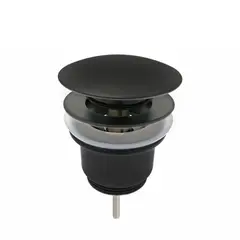 Bunnventil servant med pop-up Ø63mm G1 1/4 sort matt