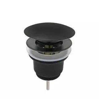 Bunnventil servant med pop-up Ø63mm G1 1/4 sort matt