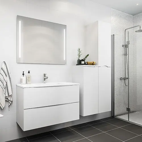 Sideskap ELI 88 88x35x35cm hvit pvc 