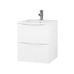 Servantskap ELI 50 slim med BEA servant 50x39x57cm hvit pvc hvit porselen