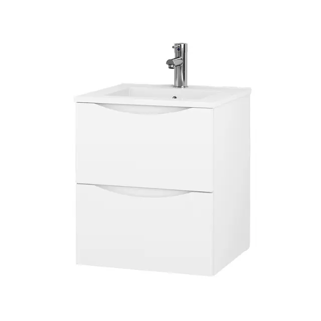 Servantskap ELI 50 slim med BEA servant 50x39x57cm hvit pvc hvit porselen 
