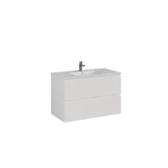 Servantskap ELI 80 med BEA servant 80x46x57cm hvit melamin hvit porselen