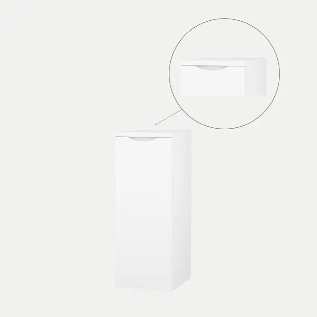 Topp sideskap ELI 88 35x35x2,5cm hvit pvc 