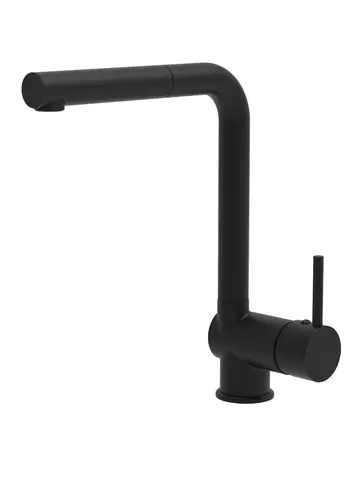 Kjøkkenbatteri uttrekk MIRI sort matt uttrekkbar tut