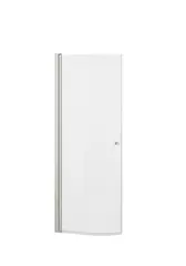 Dusjdør buet LIAM 90 V 90x195cm venstre sølv/klar