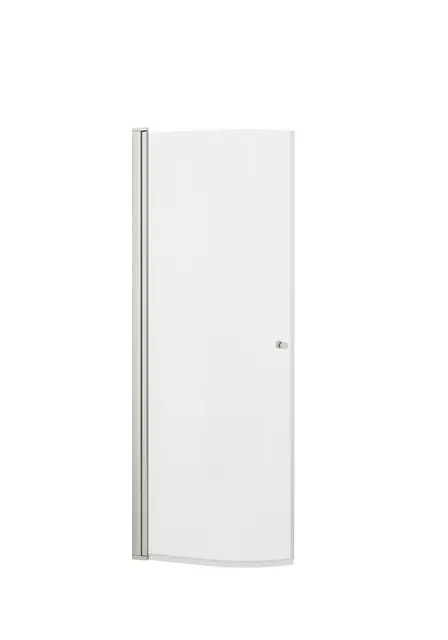 Dusjdør buet LIAM 90 V 90x195cm venstre sølv/klar 