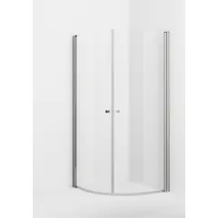 Dusjhjørne buet LIAM 90x90 90x90x195cm sølv/klar
