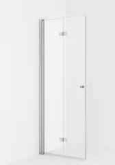 Dusjdør leddet LIAM 90 V 90x195cm venstre sølv/klar