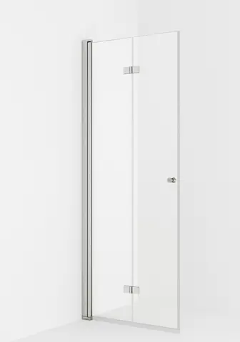 Dusjdør leddet LIAM 90 V 90x195cm venstre sølv/klar