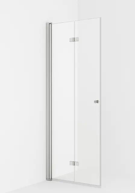 Dusjdør leddet LIAM 90 V 90x195cm venstre sølv/klar 