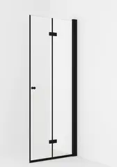 Dusjdør leddet LIAM 80 H 80x195cm høyre sort matt/klar