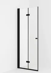 Dusjdør leddet LIAM 80 V 80x195cm venstre sort matt/klar