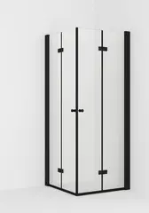 Dusjhjørne leddet LIAM 90x90 90x90x195cm sort matt/klar